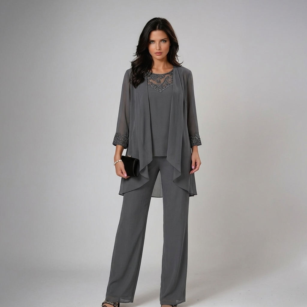 Iva | Lace Trim Three Piece Set