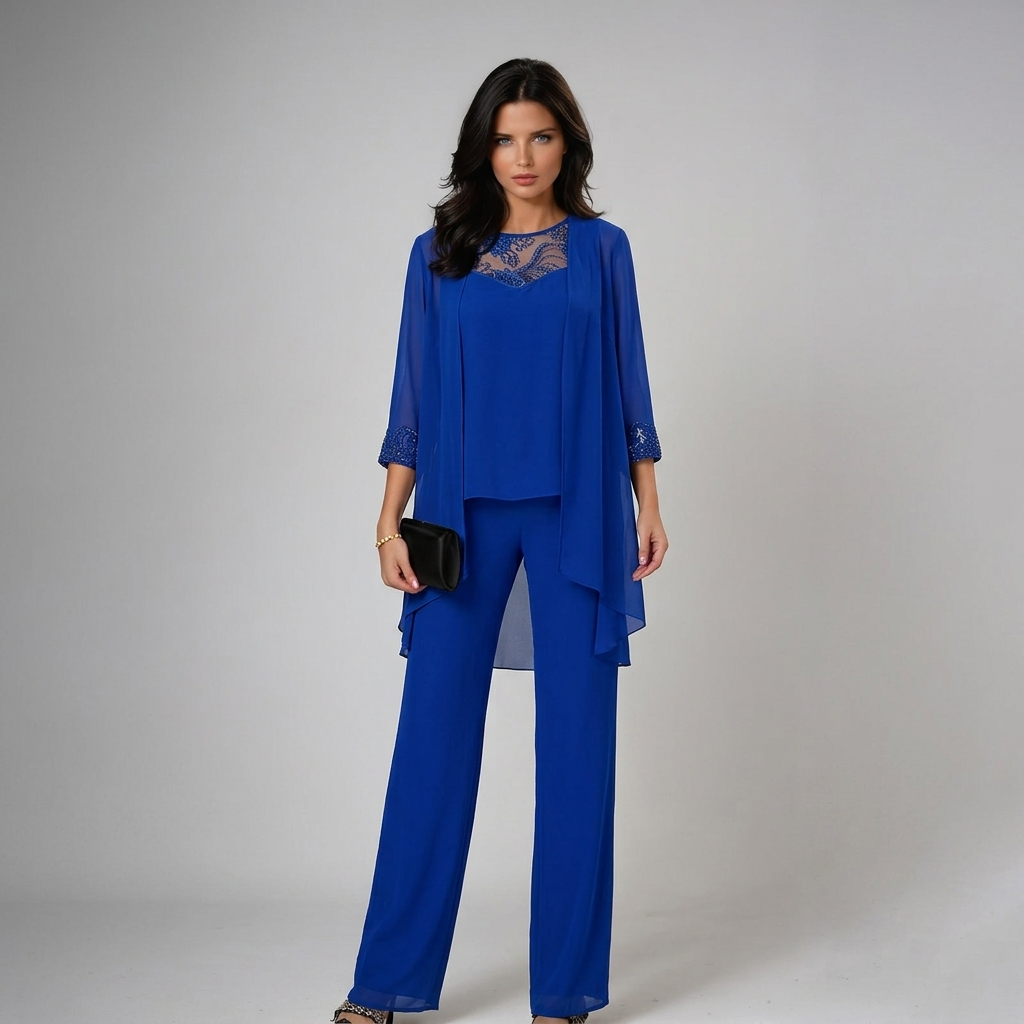 Iva | Lace Trim Three Piece Set