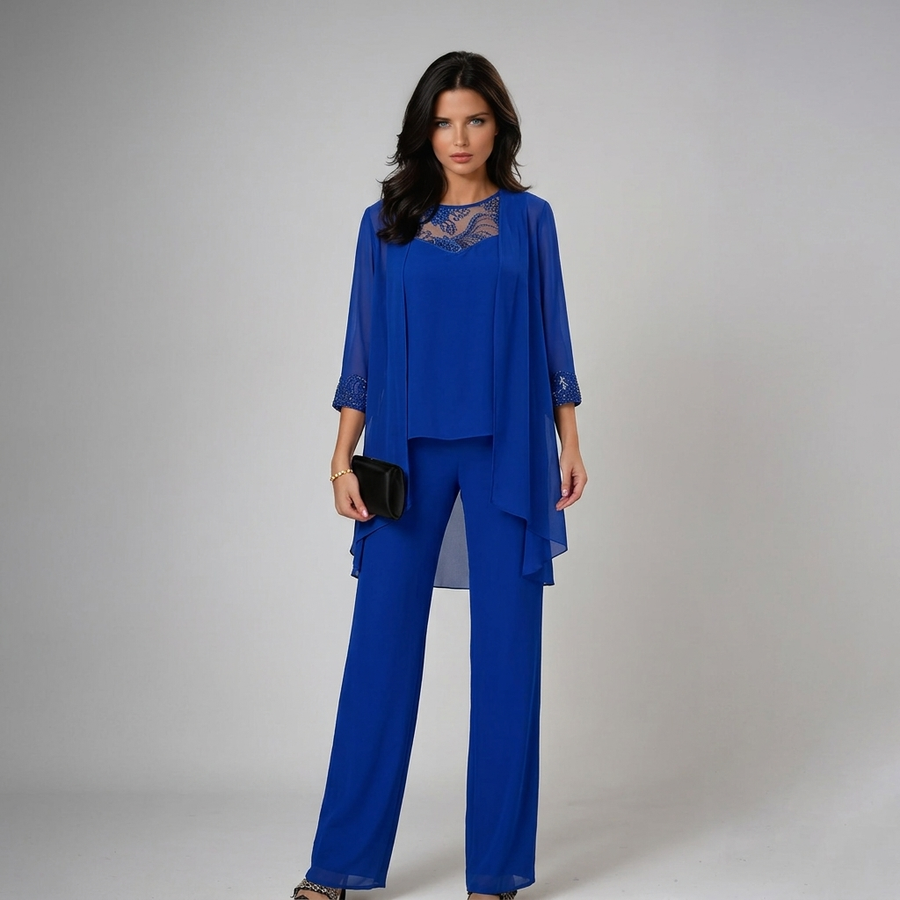 Iva | Lace Trim Three Piece Set