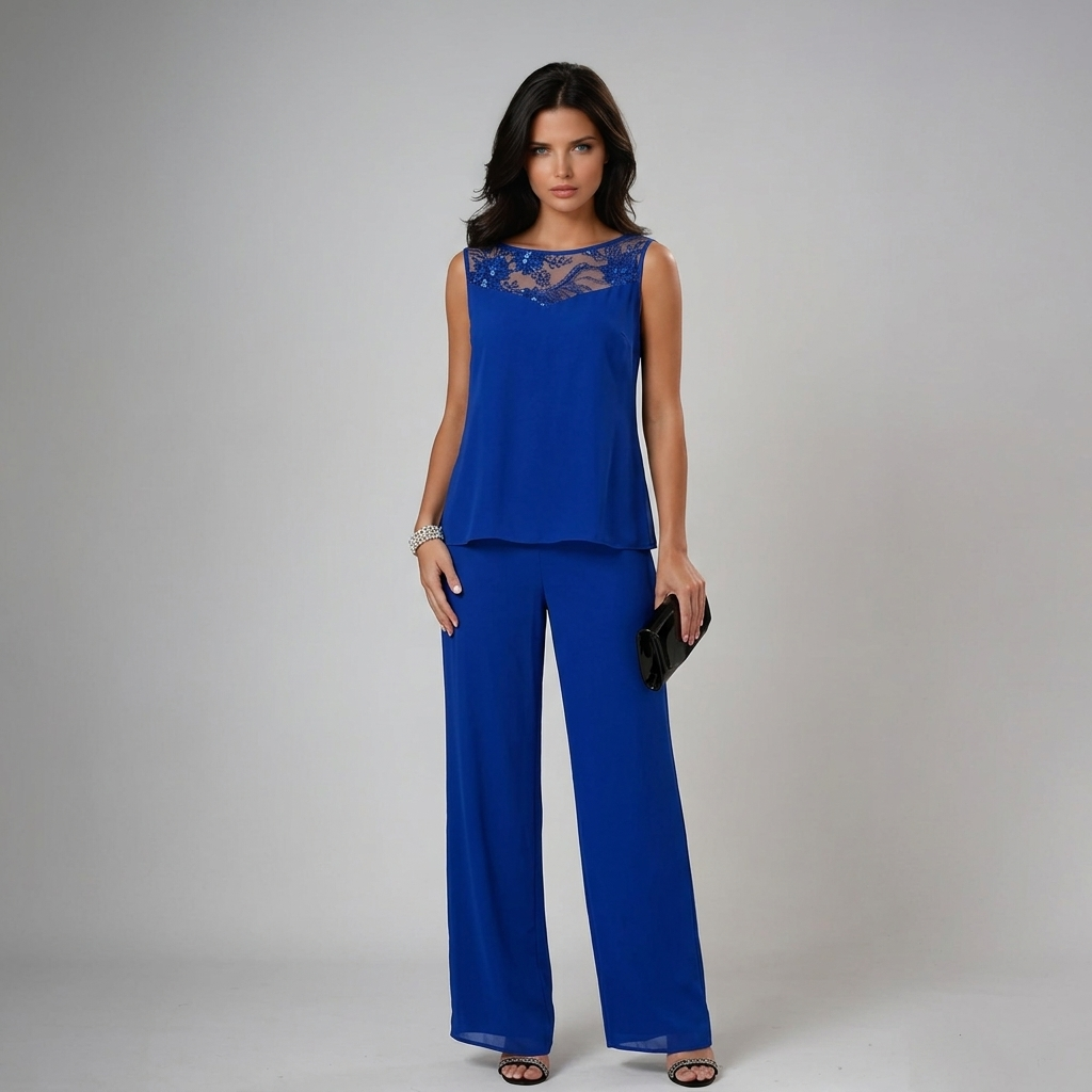 Iva | Lace Trim Three Piece Set