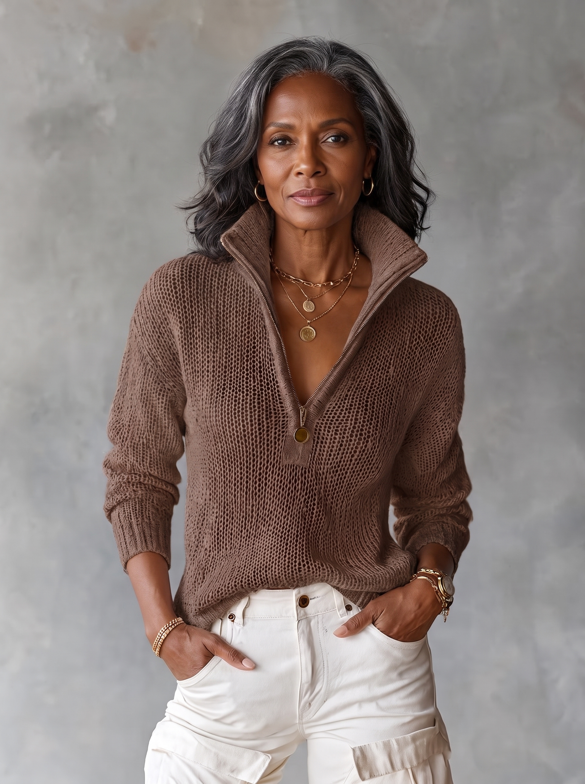 Monica | Half-Zip Knit Sweater